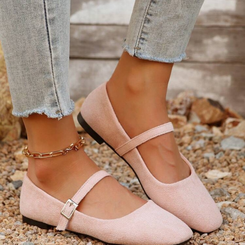 Pink Mary Jane Flats